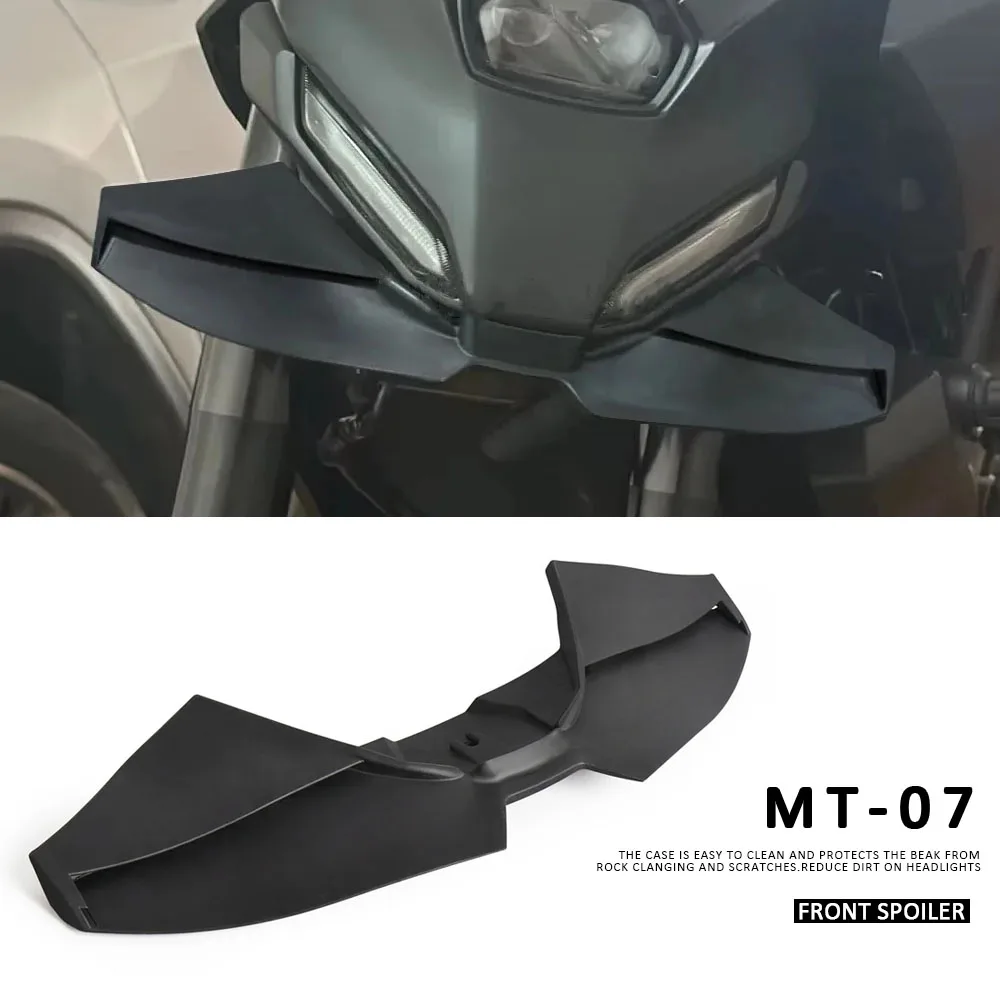 

For YAMAHA MT 07 MT07 MT-07 2025 Motorcycle Accessories Black Naked Front Downforce Spoiler Winglet Aerodynamic Wing Kit Spoiler