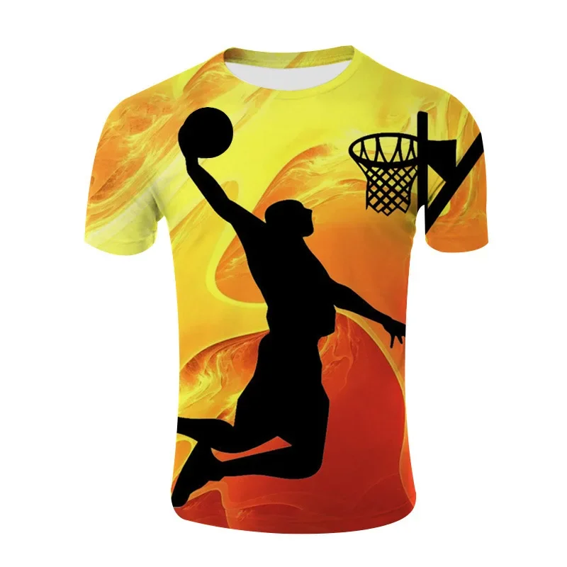 Outdoor Sportwear Basketball 3d Printed T Shirt Fashion Kids Casual Boys Girls Short Sleeve T-shirts Tee Trendy Unisex Tees Tops