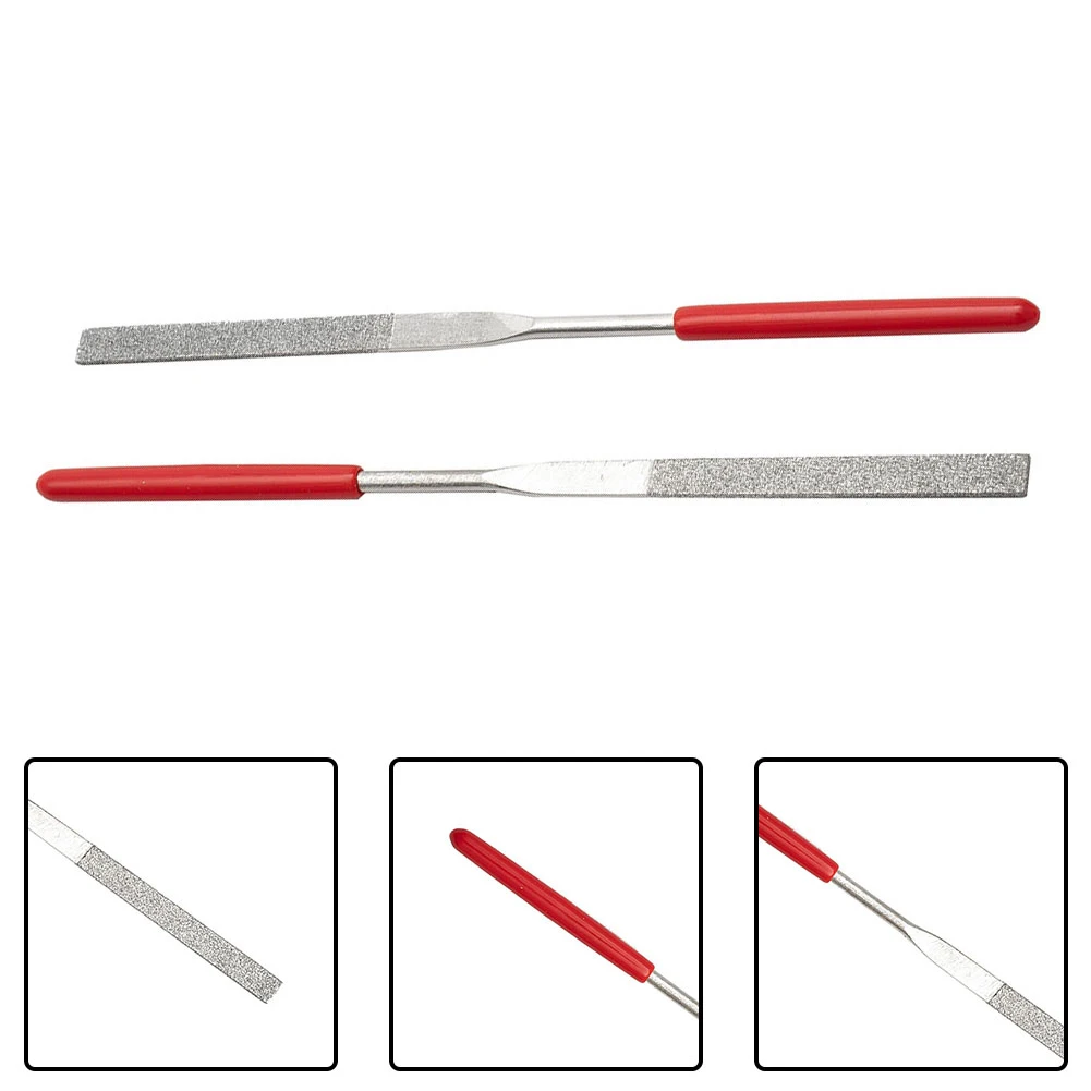 2pcs 4x160mm Needle File Diamond File Accessories Diamond For Metal Glass Spare Parts Square Stone Woodworking