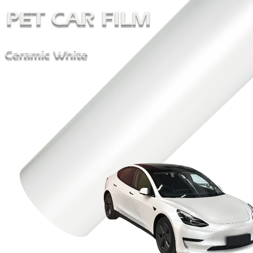 

Car Vinyl Wrapping Film PET Ceramic White Matte PVC Waterproof Scratch Resistant Sticker Auto Motorcycle Body Modification Decal