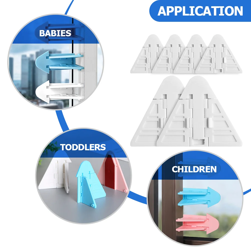 6-delig kinderslot glazen schuifdeur babyladesloten venster voor binnen abs proof