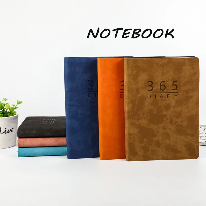 2025 Agenda Protects Notebook Smart, 365 Day Soft Leather Timetable Notepad, Office Daily Planner Efficiency Notebooks Journals