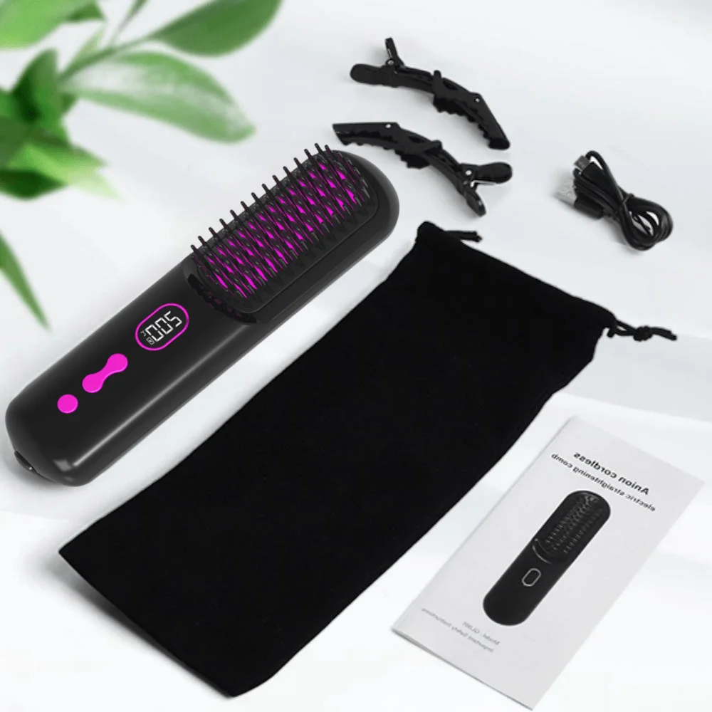 brosse-lissante-portable-sans-fil-avec-affichage-de-temperature-lcd-mini-peigne-chauffant-a-ions-negatifs-rechargeable-par-usb