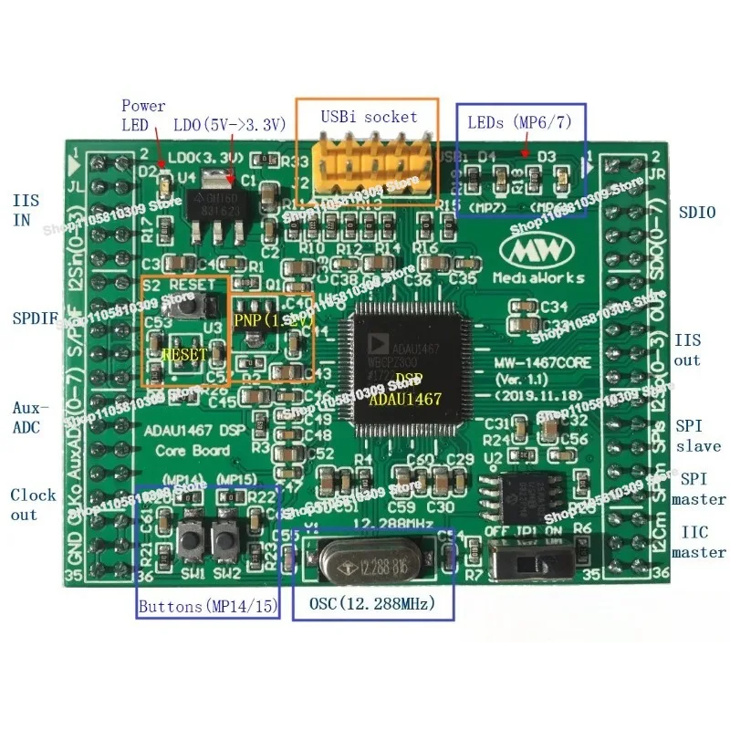 ADAU1467 Development Board ADAU1466/1452 Core Board
