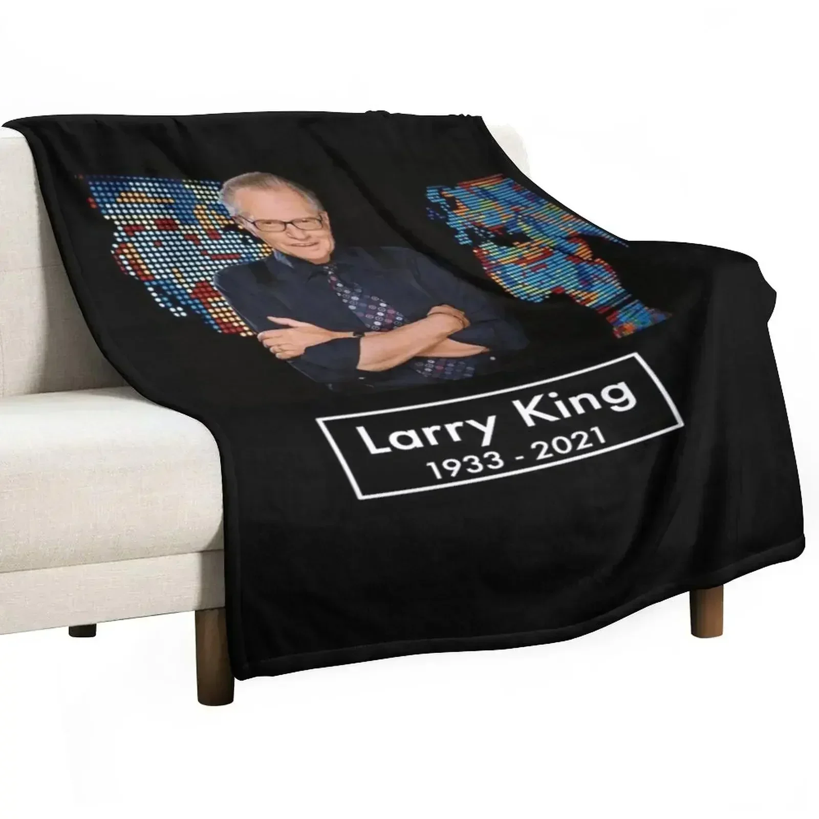 Larry King 1933 - 2021 Throw Blanket Flannels Luxury Throw Soft Beds Blankets