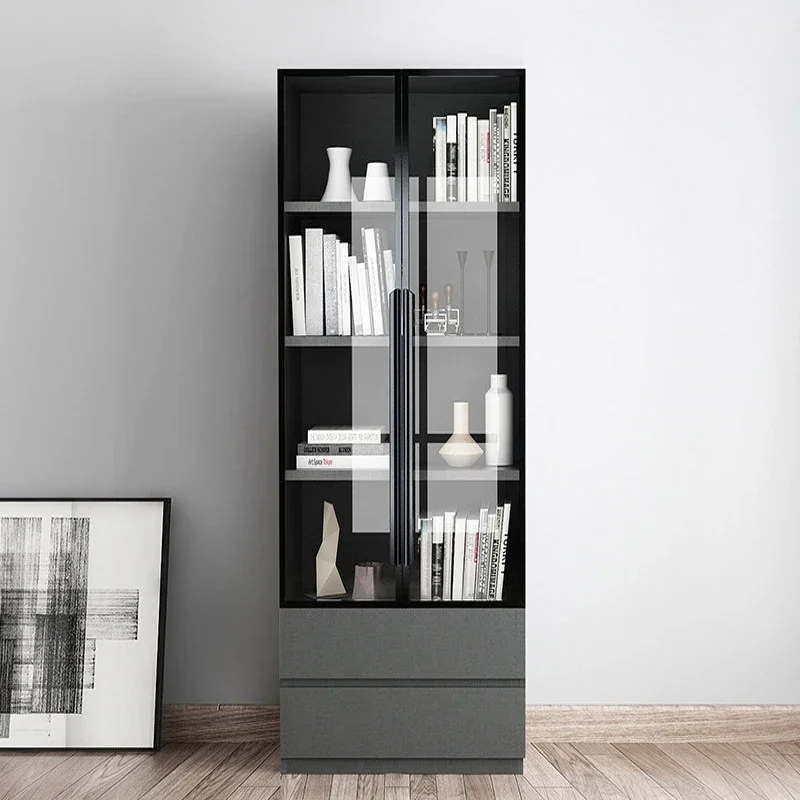 # Storage Corner Rack Child Kids Furniture Nordic Bookshelves Home Library Office Mofern Book Shelf Wooden Bookshelf With Doors#