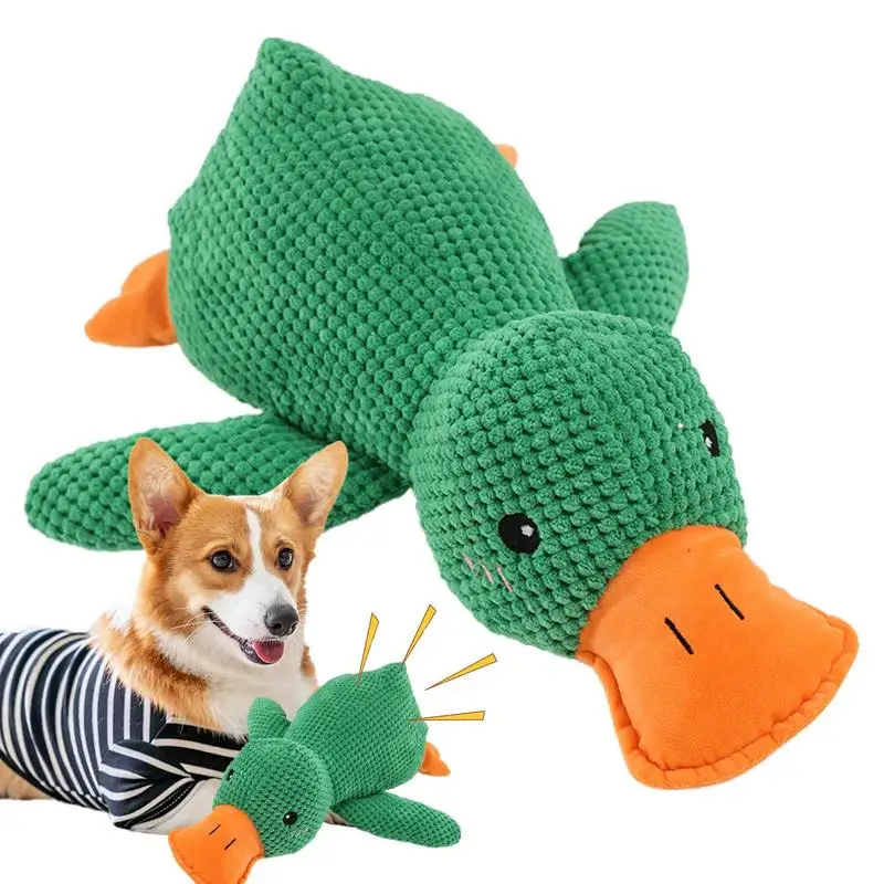 Stuffed Duck Dog Toy High Quality Cute Bite Resistant Interactive Chew Plush Funny Dog Play suitable Pets Supplies Accessories