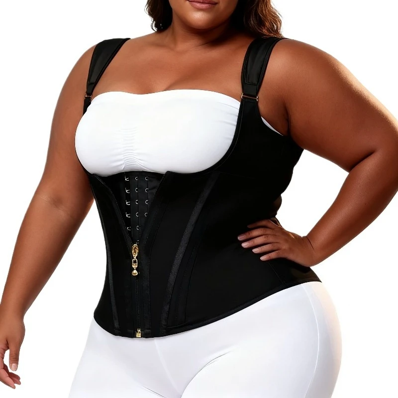 

Fajas Colombianas пояса двойная компрессионная майка жилет тренажер для талии корсет с крючком на молнии плоский живот для похудения формирователь тела