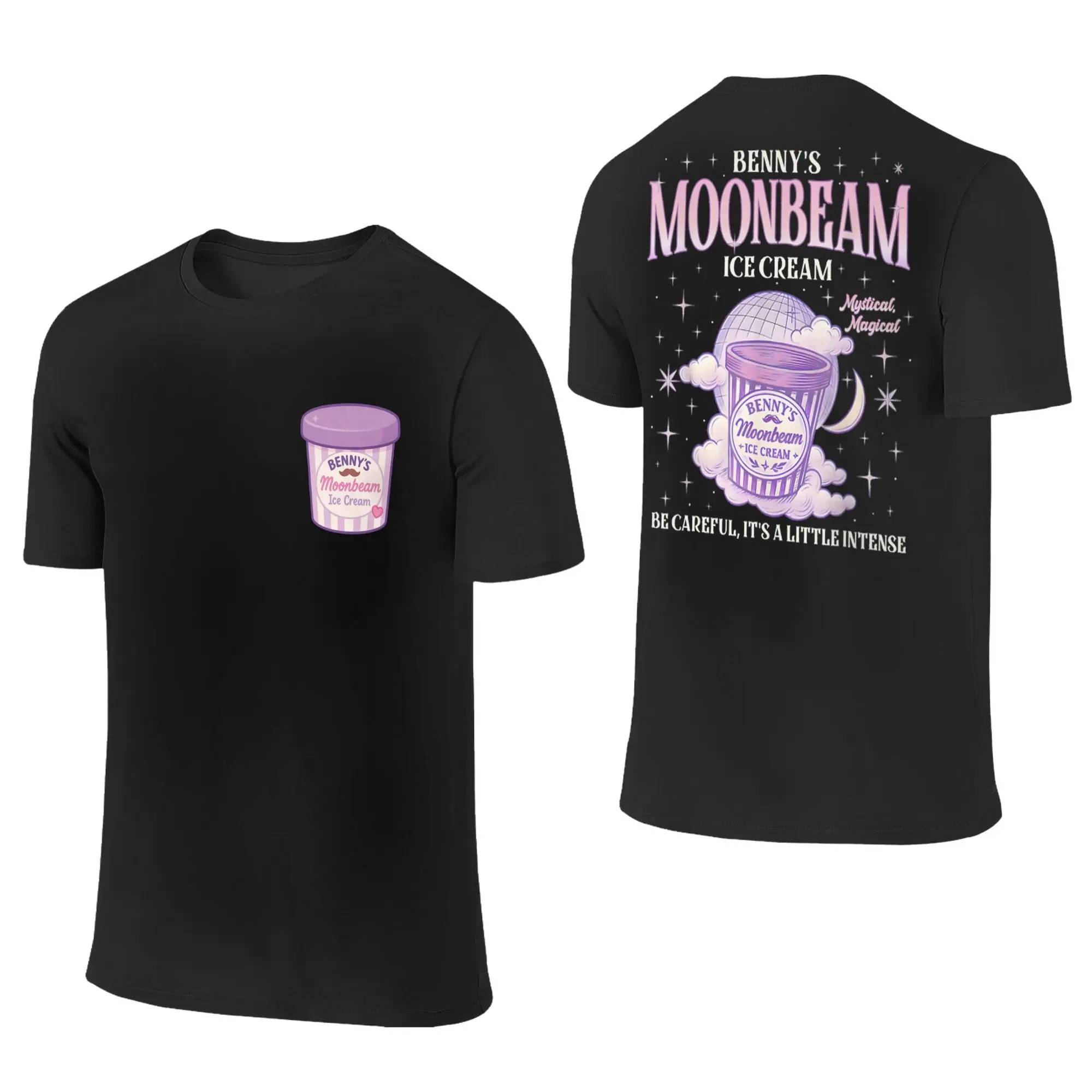 Men Women's Moonbeam Ice Cream Bennys Moonbeam Ice Cream Magical Fantasy Desser T Shirts Benson Boone Cotton Clothing T-Shirts