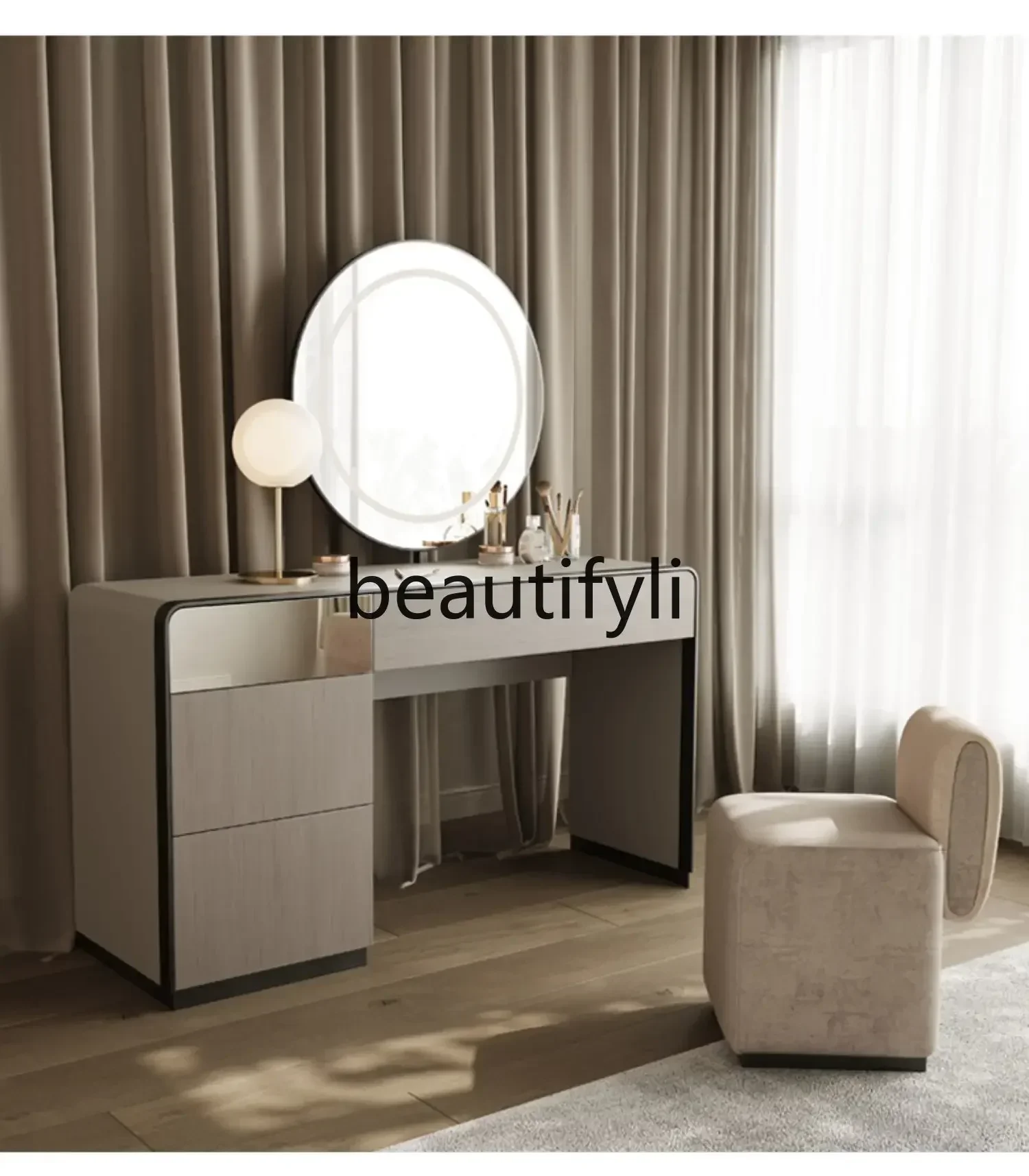 

Light luxury dressing table Simple master bedroom Italian minimalist dressing table High-end dressing table