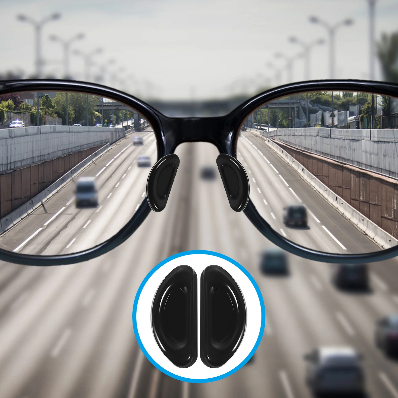 

10Pairs Silicone Nose Pads for Eyeglasses Anti-Slip Adhesive Cushions Glasses Sunglasses Optical Frame Supplies