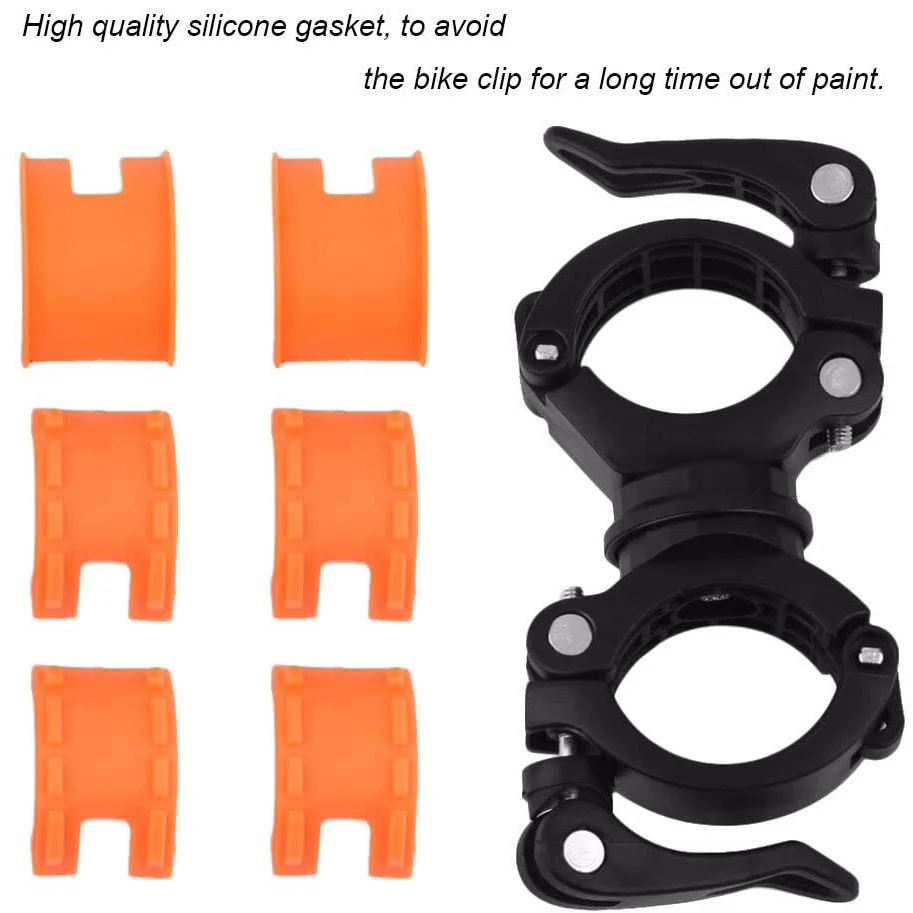 360°Rotation Cycling Clip Clamp Flashlight Mount Holder Universal Bicycle Bike LED Light Flashlight Torch Mount Holder