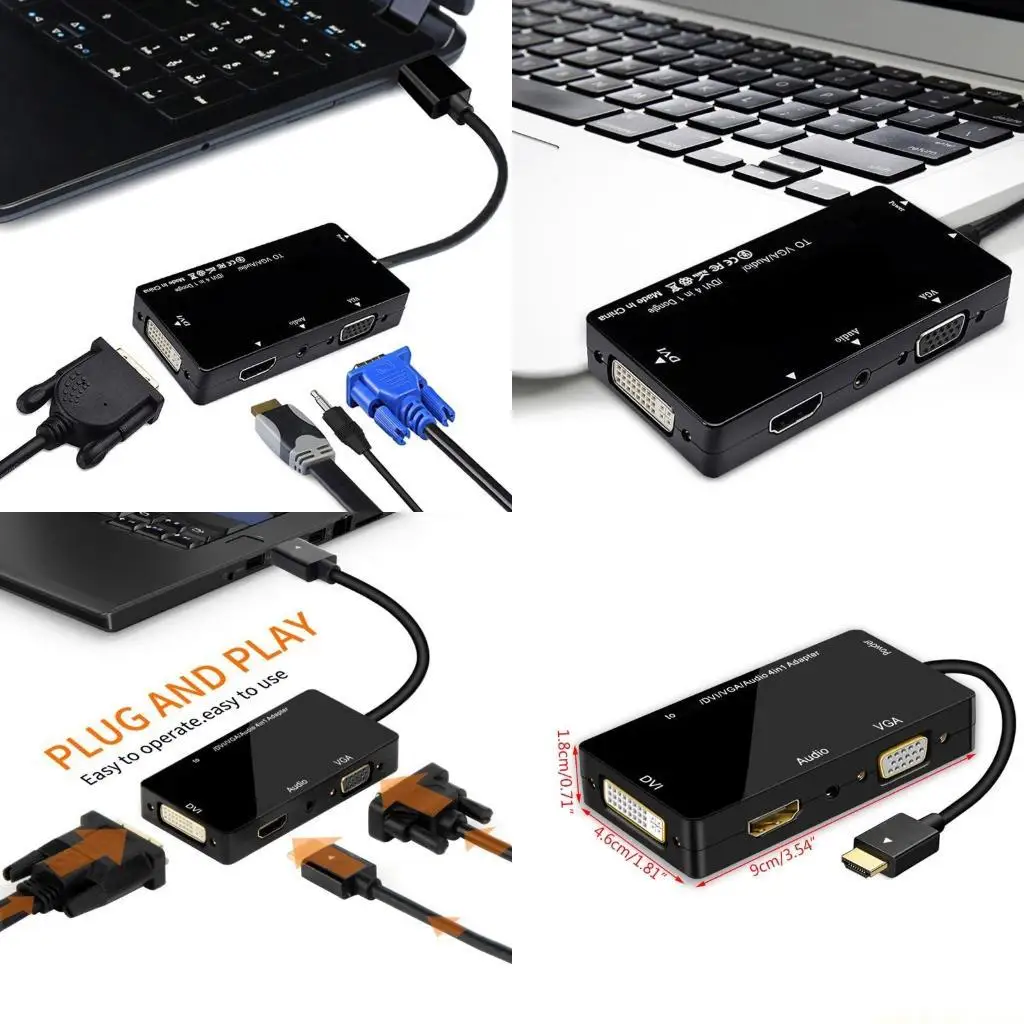 4-In-1 Mini Dvi Vga…