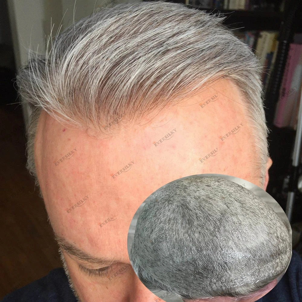 

Мужской парик-протез из натуральных волос с плотностью 80%, толщиной 0.02-0.03 мм, легкий, незаметный, с естественной линией роста волос, на полиуретановой основе