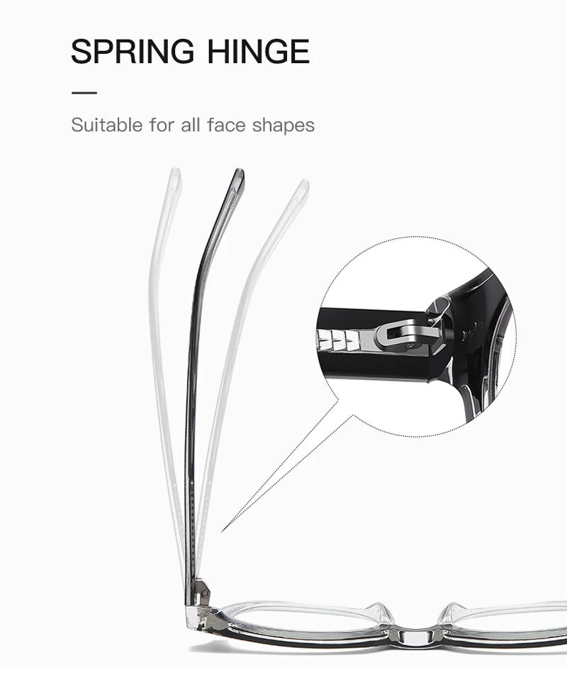 Peekaboo TR90 Anti-Blaulicht-Brille für Herren, Retro-Stil, klare Gläser, optischer Brillenrahmen, Damen, klare Gläser, Nieten, Unisex – Detail 3