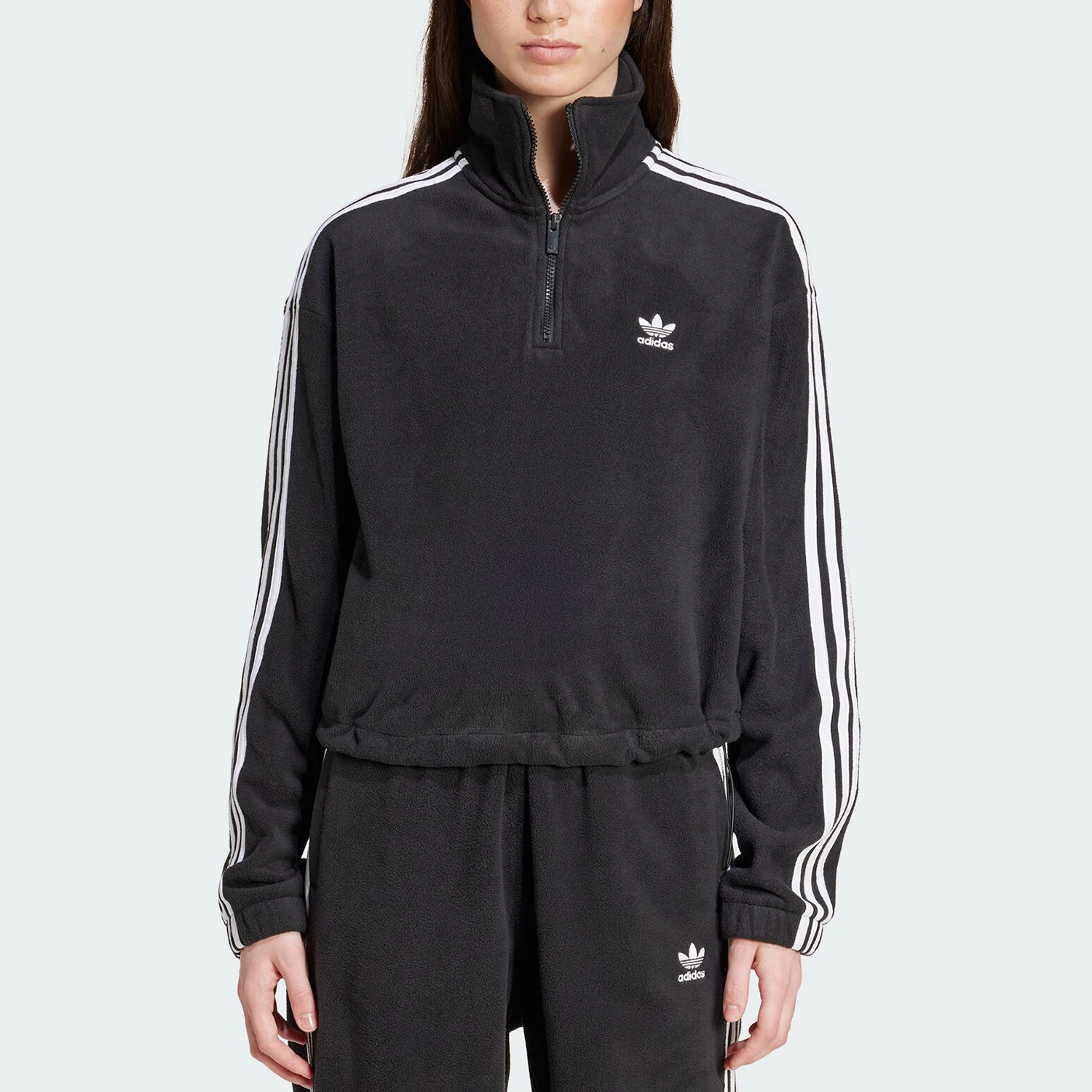 Adidas Genuine Adidas Originals Women's Half-Zip Sport Pullover Sweatshirt IY7266