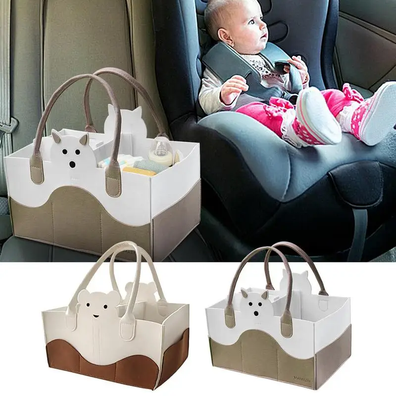 Baby Diaper Storage Bag Multi-function Mummy Bag Portable Nursery Bags Infant Items Felt Nappies Organizer