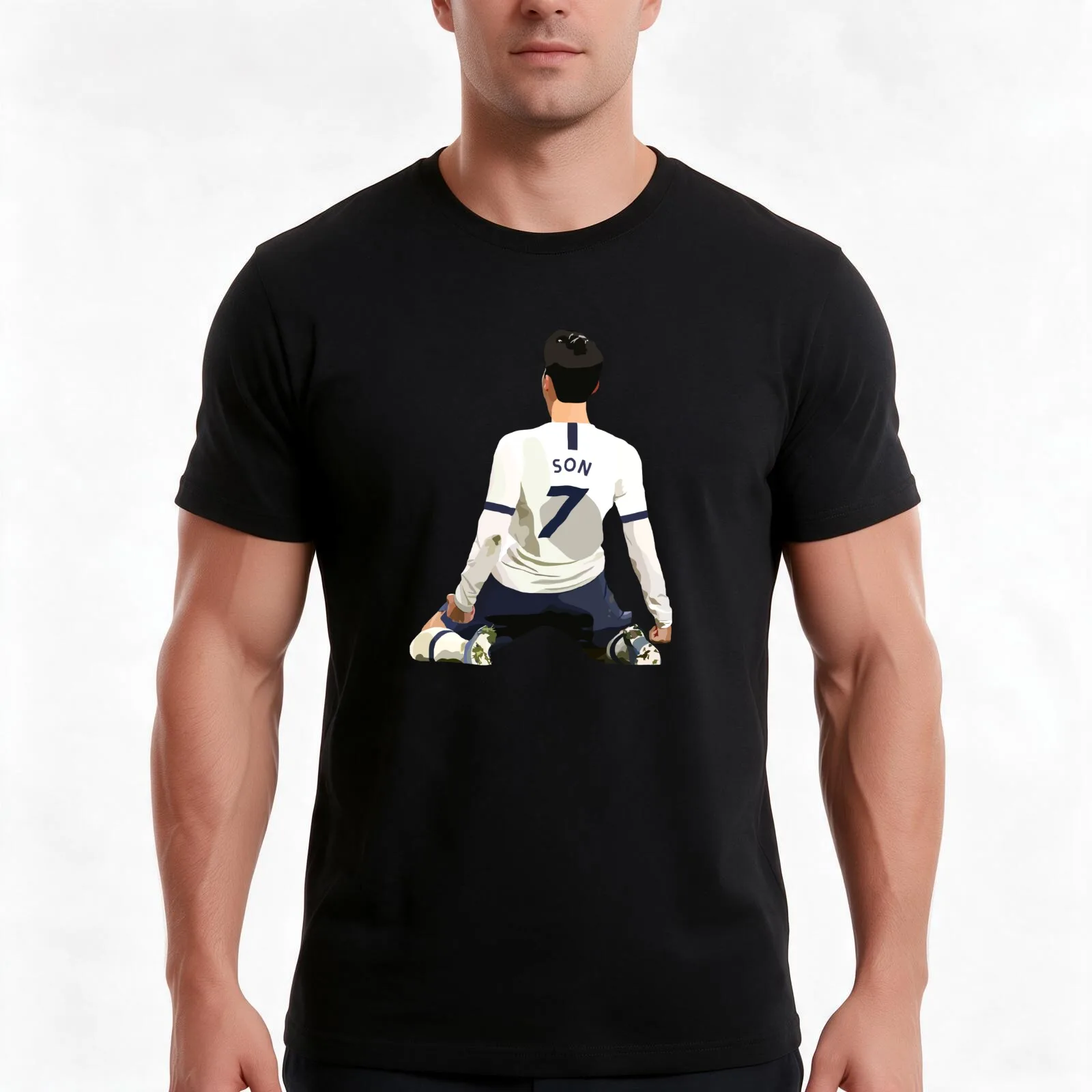 Son Heung-min T-Shirt, Summer Casual Cotton Tee, Oversized Streetwear Tops, Vintage Graphic Print, Loose Fit Short Sleeve