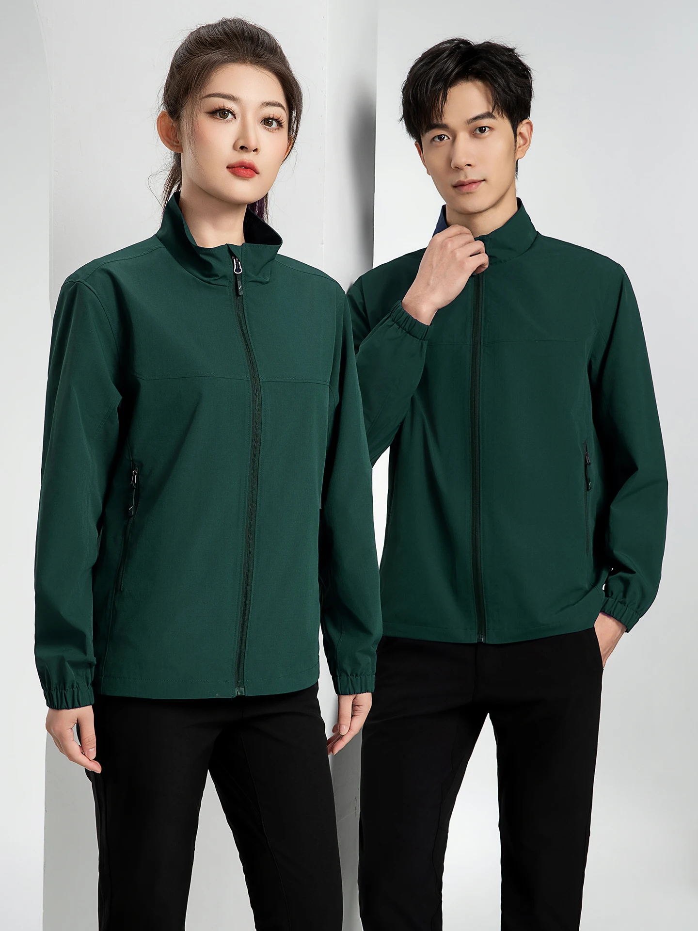 

High-End Spring Autumn Stand Collar Workwear Jaet Thin Windproof Waterproof Busin Top 4S Store Auto Repair Jaet Coat