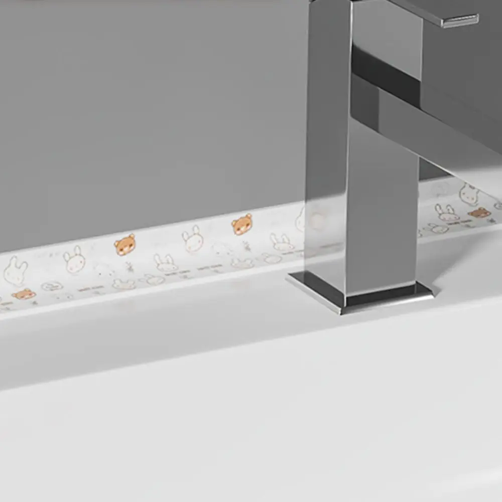 Pegatina autoadhesiva impermeable para fregadero de cocina, pegatina resistente al agua para huecos de puerta, impresión transparente DIY