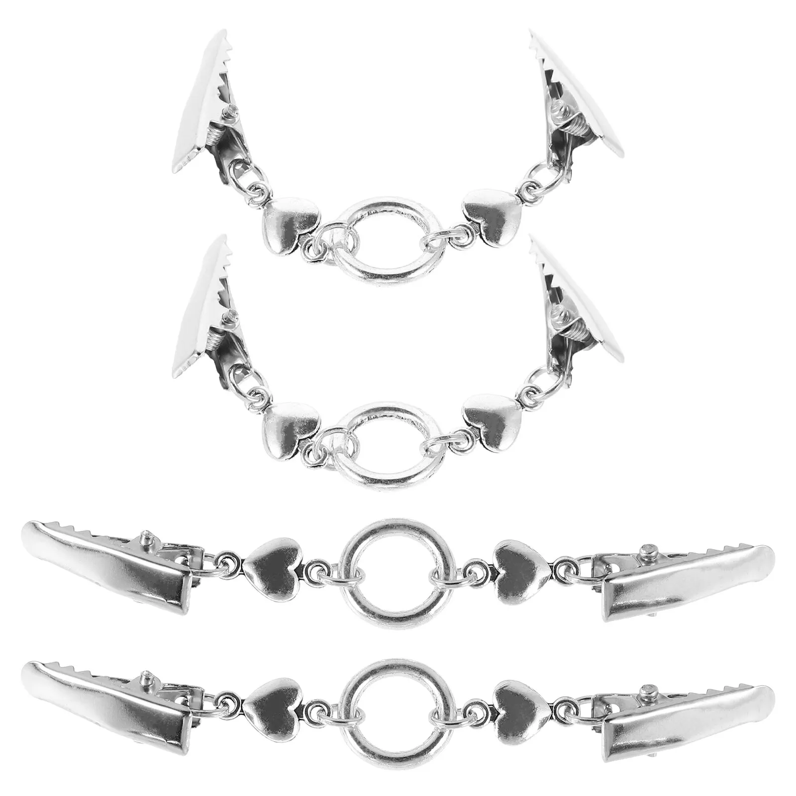 

4 Pcs Vintage Sweater Clip Clothing Clips Drawstring Cardigan Zinc Alloy Jewelry