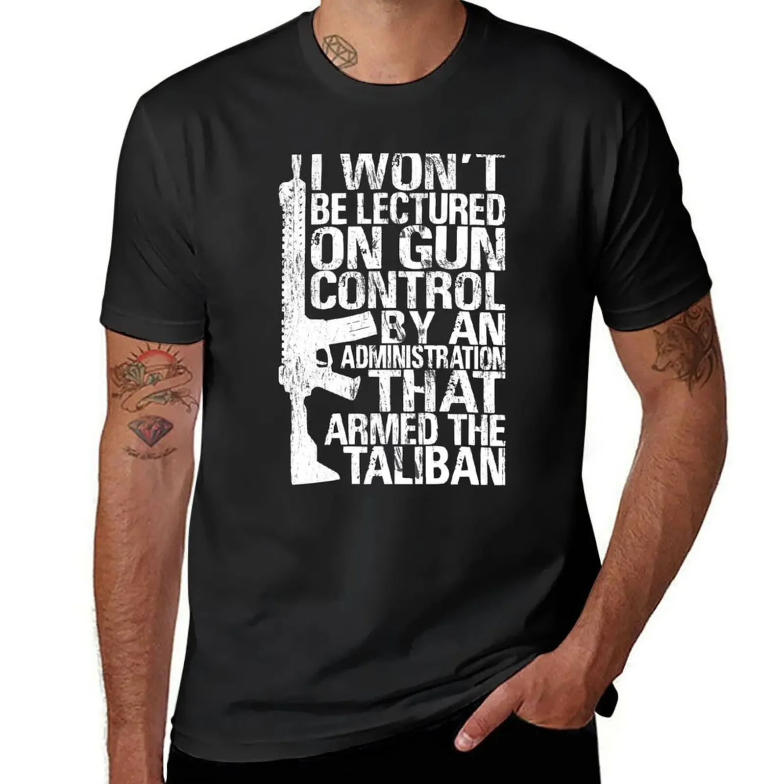 I Won't Be Lectured On Gun Control By An Administration T-Shirt vintage anime shirt cute clothes mens clothes