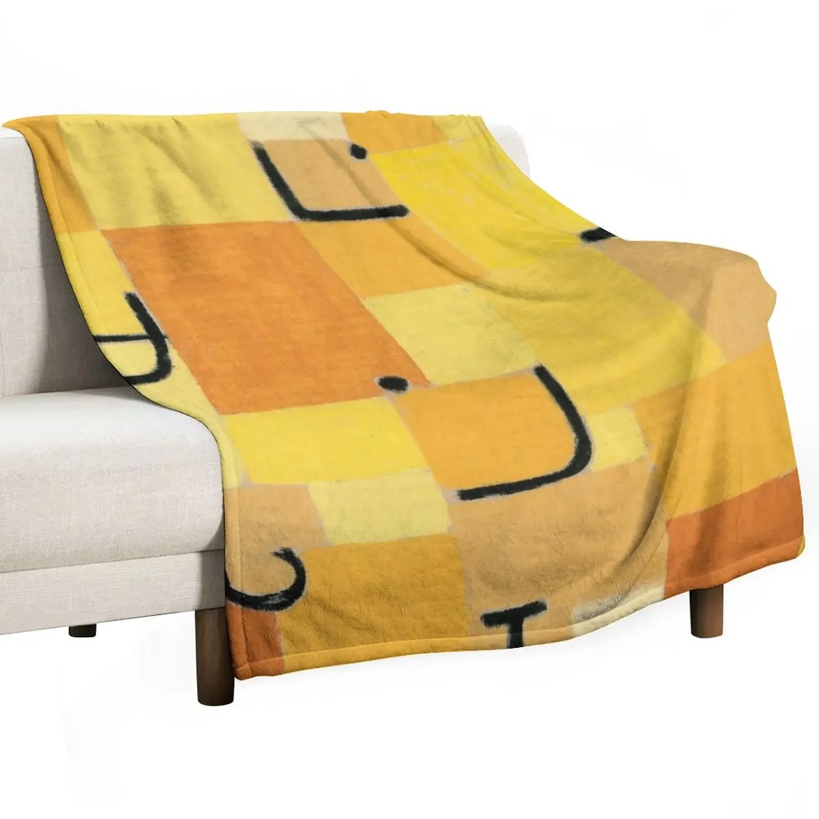 Signs in Yellow (High Resolution), Paul Klee Throw Blanket decorative Baby Blankets