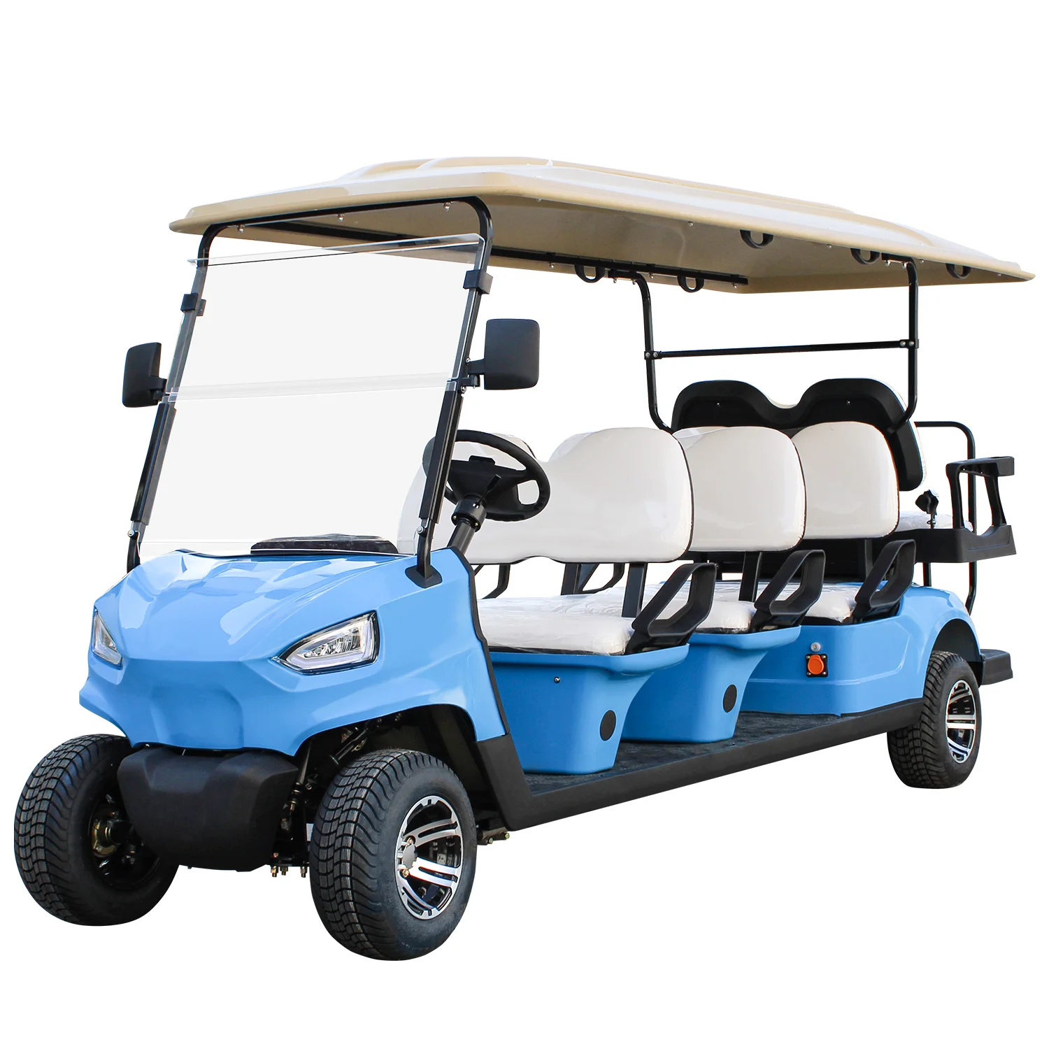 8 Seats Electric Golf Cart 6+2 Custom Club Car Battery Operated Golf Carts Electric Golf Buggy