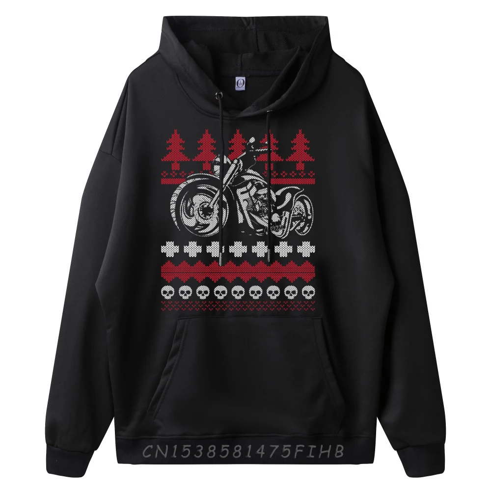 Motorcycle Ugly Christmas Hoodies Polyester Mens Unisex New Shirts And Oversize Long Sleeve Man New In Sweatshirts Korean