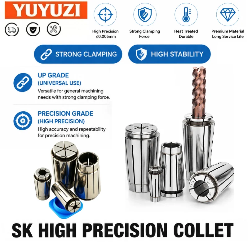 GSK SK Series Collet SK06 SK10 SK13 SK16 SK20 SK25 High Speed Milling Cutter Collet  Applicable To CNC Center SK Tool Holder
