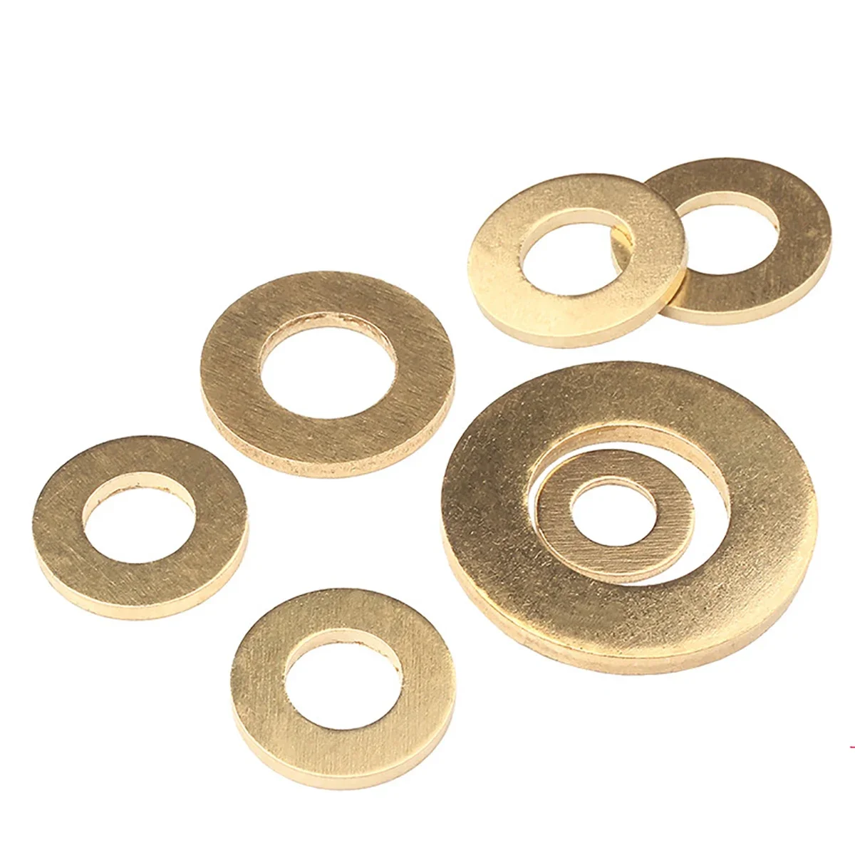 M2 M2.5 M3 M4 M5 M6 M8 M10 M12 M14 M16 M18 M20 M22 M24 Solid Brass Flat Washer Plain Brass Gasket Ring Spacer