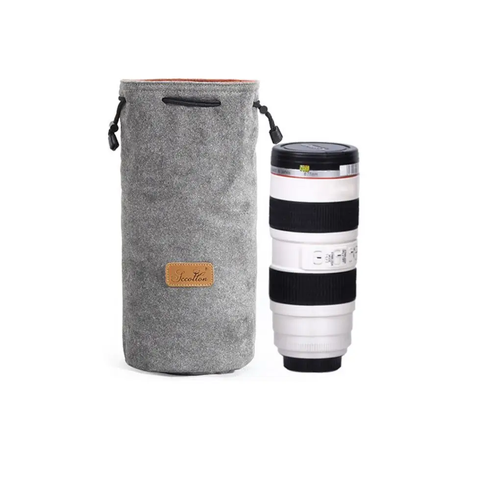 

Soft Camera Storage Bag Portable Polar Fleece Lining Lens Protective Case Handbag Waterproof Photography Protective Bag Outdoor