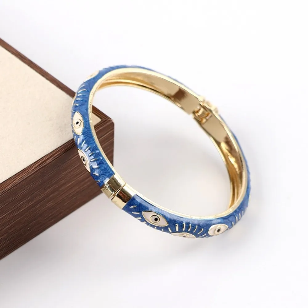 Creative Colorful Demon Eyes Bangle Fashion Jewelry Enamel Bangle Hip Pop Exquisite Hand Bracelet Gift