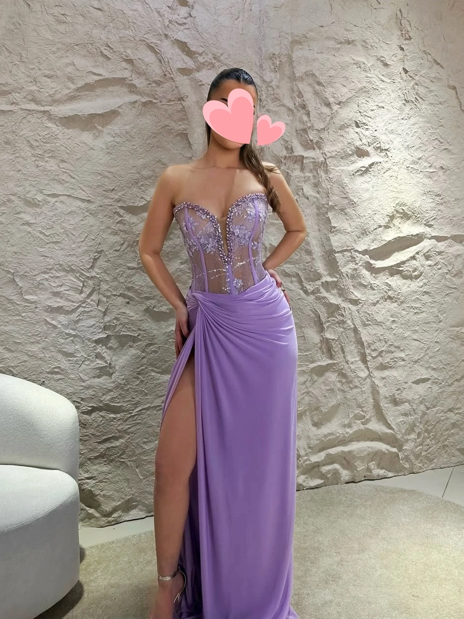 

Oisslec Dress Elegant Vintage Sweet Purple Crystal Beads Lace Sexy Customized Formal Occasion Prom Dress Evening Party Gowns