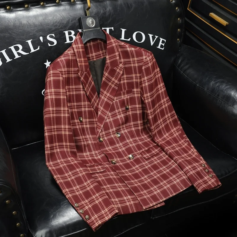 

Мужской модный повседневный пиджак Slim Fit для весны и осени, универсальный, новая корейская версия, приталенный крой, длинный рукав