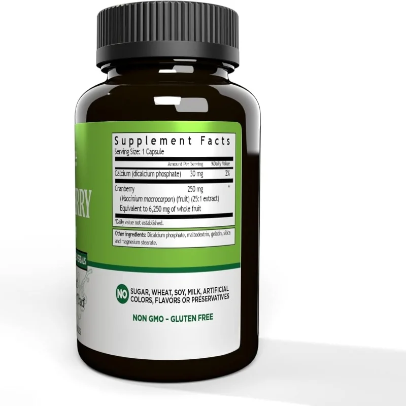 Cranberry Capsules 475mg, 60 Capsules of Vegan Urinary Health Support Capsules, Concentrated Cranberry Powder
