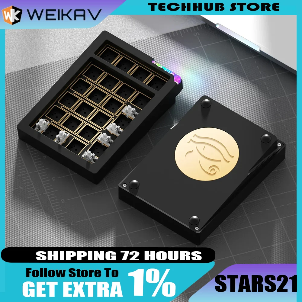 

Weikav STARS21 PAD Мини-клавиатура Наборы RGB Беспроводная Bluetooth Проводная трехрежимная настройка Наборы клавиатур ПК Офисные аксессуары Подарки