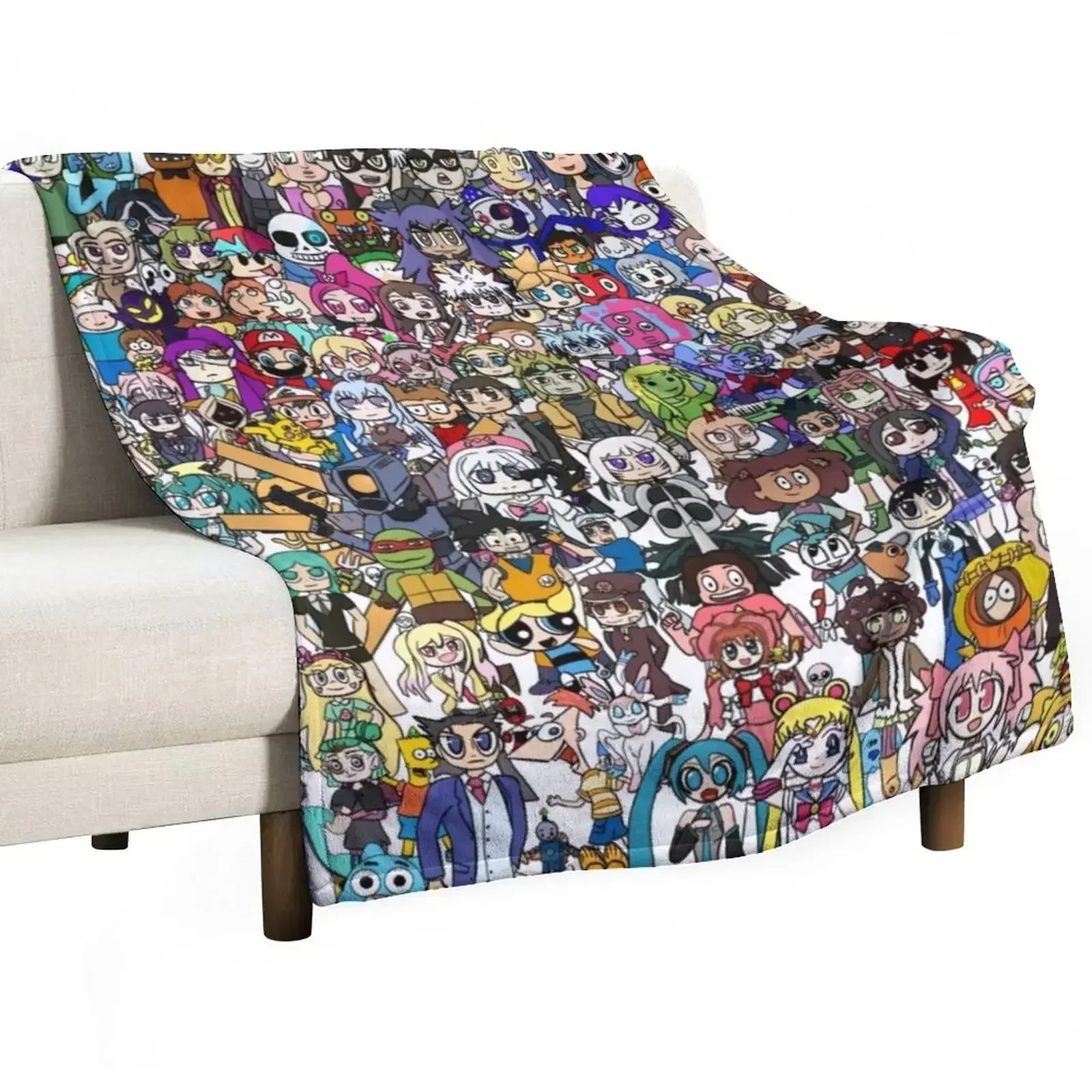 Fandoms Unite 241 character collage Throw Blanket Luxury Throw Blankets For Bed Winter beds blankets ands Blankets