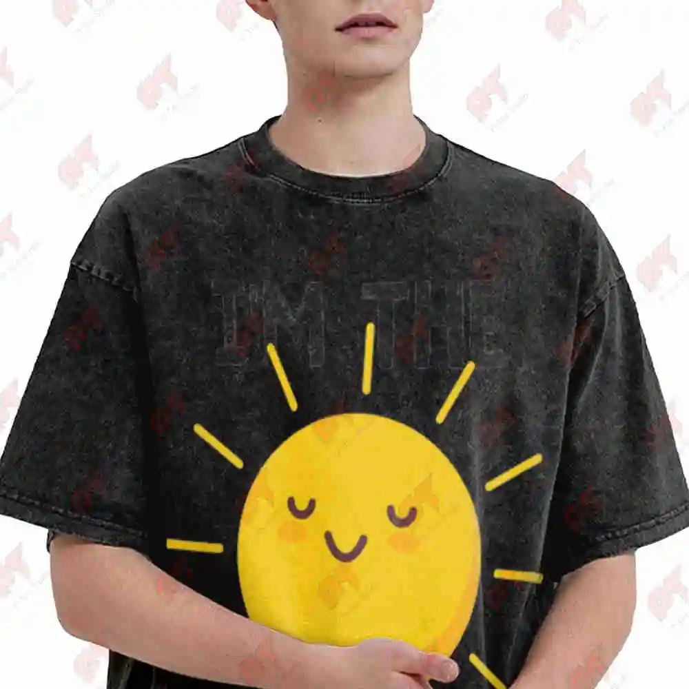 Pretend To Be The Sun Funny Show Halloween Costume Vintage Washed Tee Pure Cotton T-Shirt