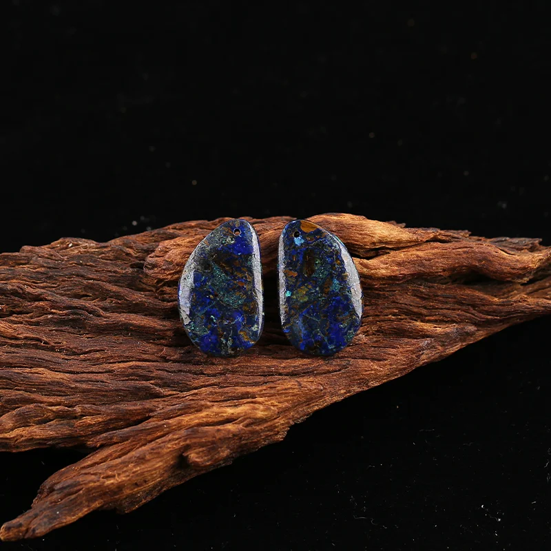 B&F Lapis Lazuli  Earring Beads for Jewelry Making, Handmade Natural stones beads, Stones for jewelry Making Supplies