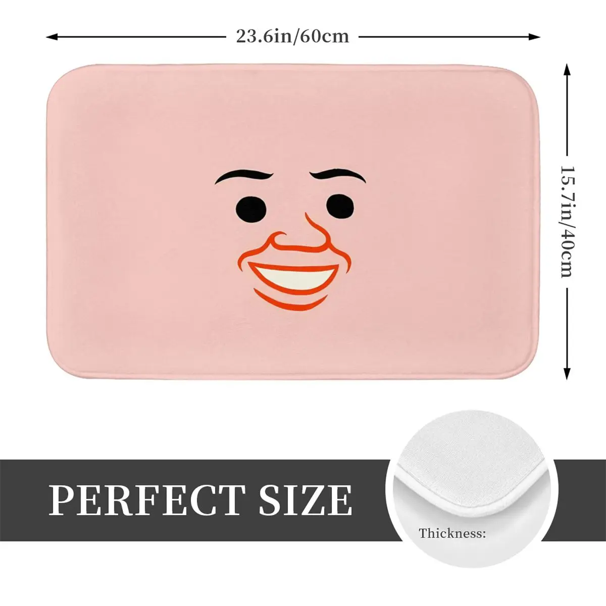 J-Joan Cornellas Zonzo Comics Art Bath Mat Anti Slip Pink Toilet Mat Kitchen Shower Door Foot Mat Absorbent Bathroom Rug