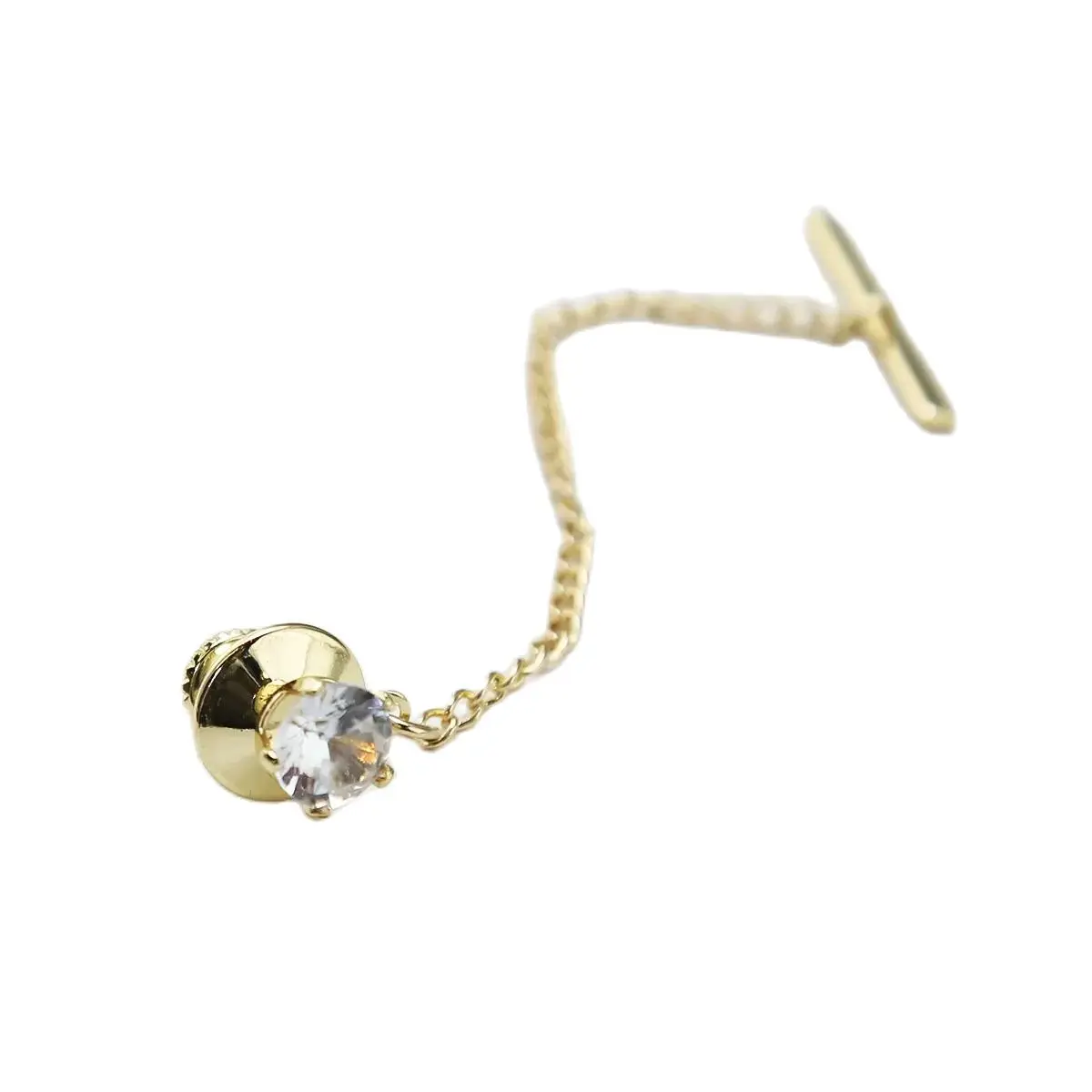 Herren Kupfer Krawatte Schnalle Gold Weiß Strass Krawatte Pin Mode Exquisite Schmuck Hochzeit Geschenk Krawatte Kostüm Schmuck