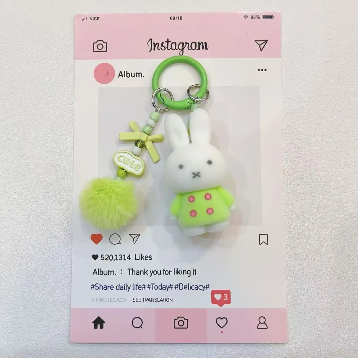 Miffy Niedlicher Kreativer Modischer Plüsch-Schlüsselanhänger Tragbarer Dekorativer Hasen-Anhänger Anime-Taschenanhänger Kawaii Geeignet für Männer und Frauen Geschenke – Detail 2