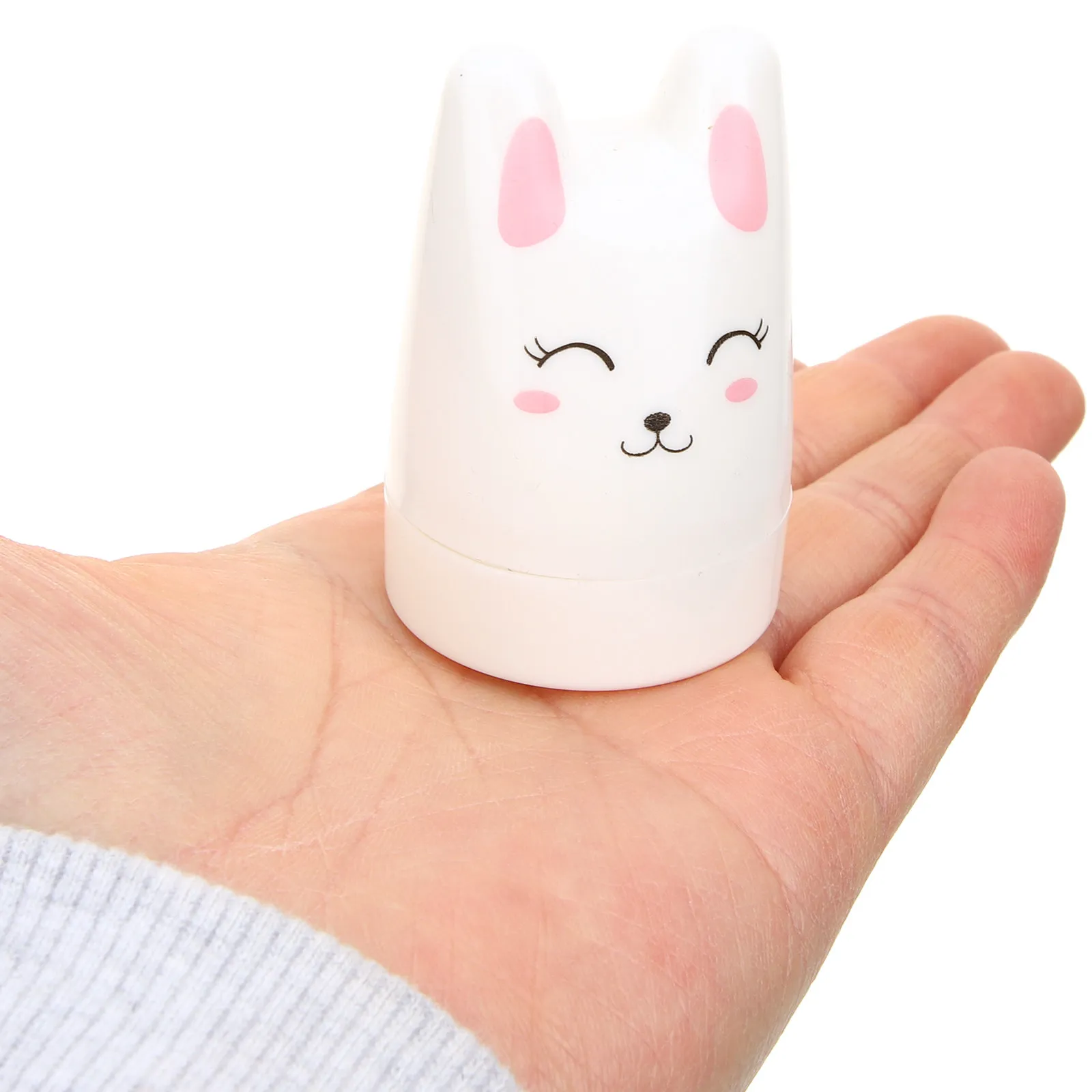 2Pcs Silicone Nail Stamper Bunny Manicure Tools Easy Fast DIY Nail Art Supplies Salon Use Thank You Stamp with Ink Pad