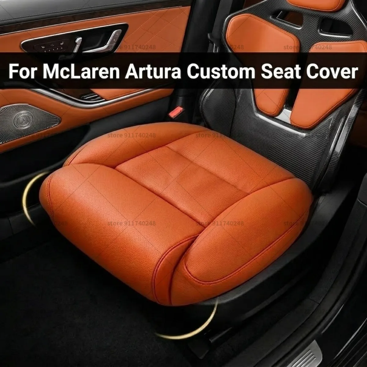 

Подушка-удлинитель для сиденья McLaren с поддержкой для ног и бедер, из пены с эффектом памяти, кожаная, аксессуар для интерьера автомобиля