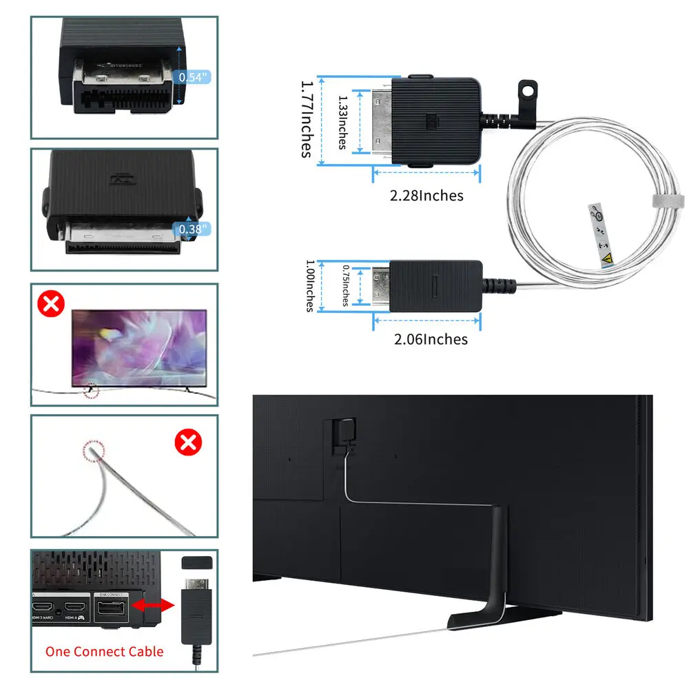 Brand New BN39-02470A 5m One Connect Cable for QN43LS03RAFXZA QN50LS03TAFXZA QN55LS03RAFXZA QN65Q90RAFXZA QN75LS03AAFXZA TV