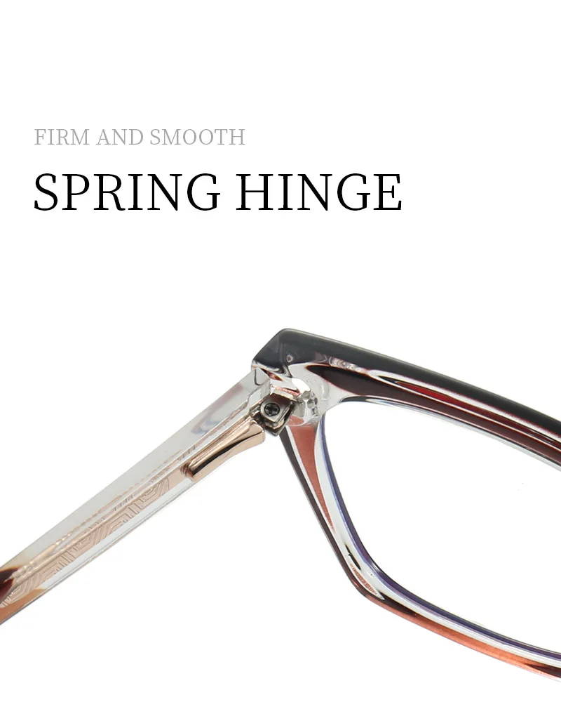 نظارات عصرية فاخرة بإطار TR90 CP للنساء لقصر النظر للقراءة نظارات حجب الضوء الأزرق نظارات طبية بصرية قابلة للتخصيص