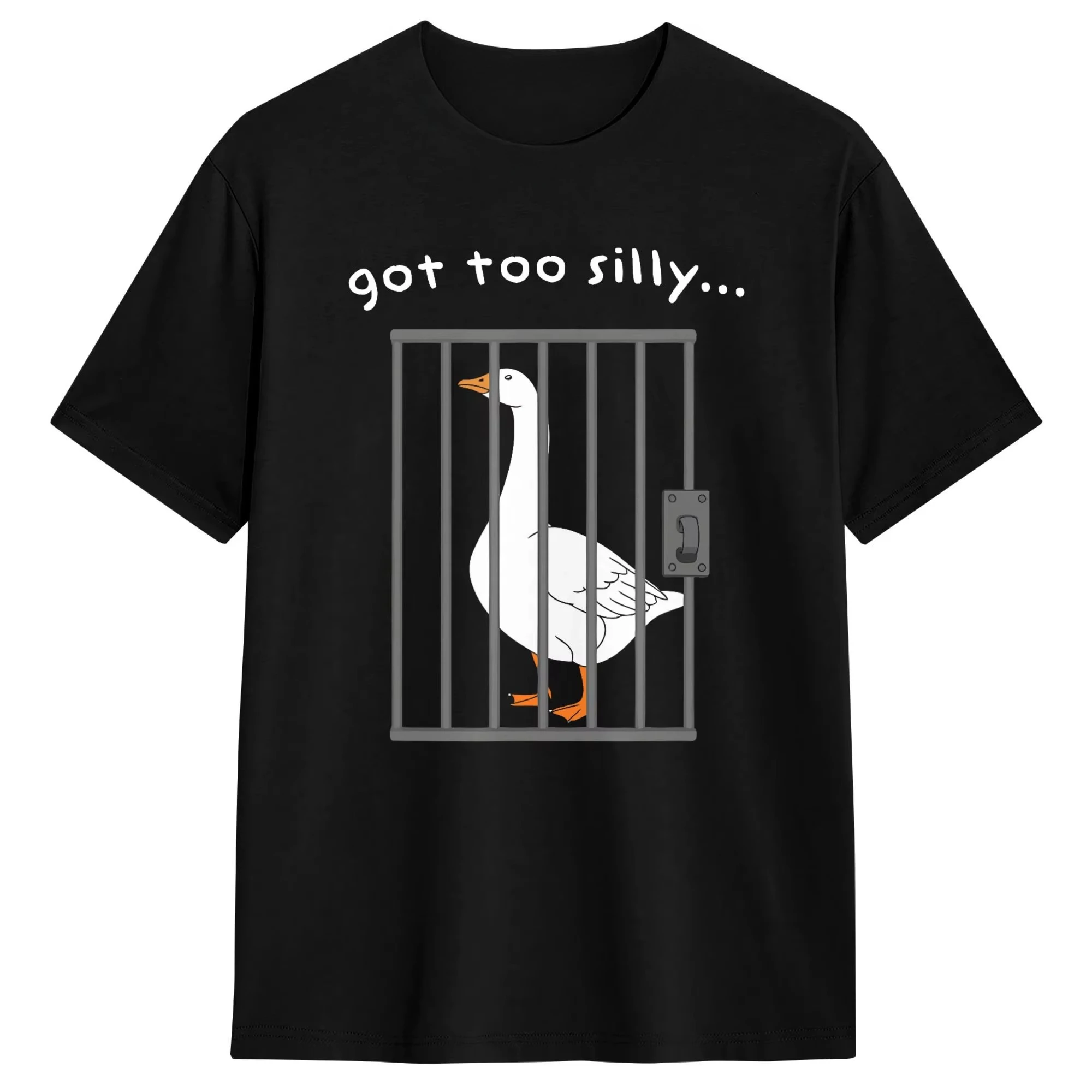 Got Too Silly Funny Goose Leg Injury Animal Design  Women's Oversized T-shirt Summer Y2K Funny Trendy Cool Tops Free Shipping