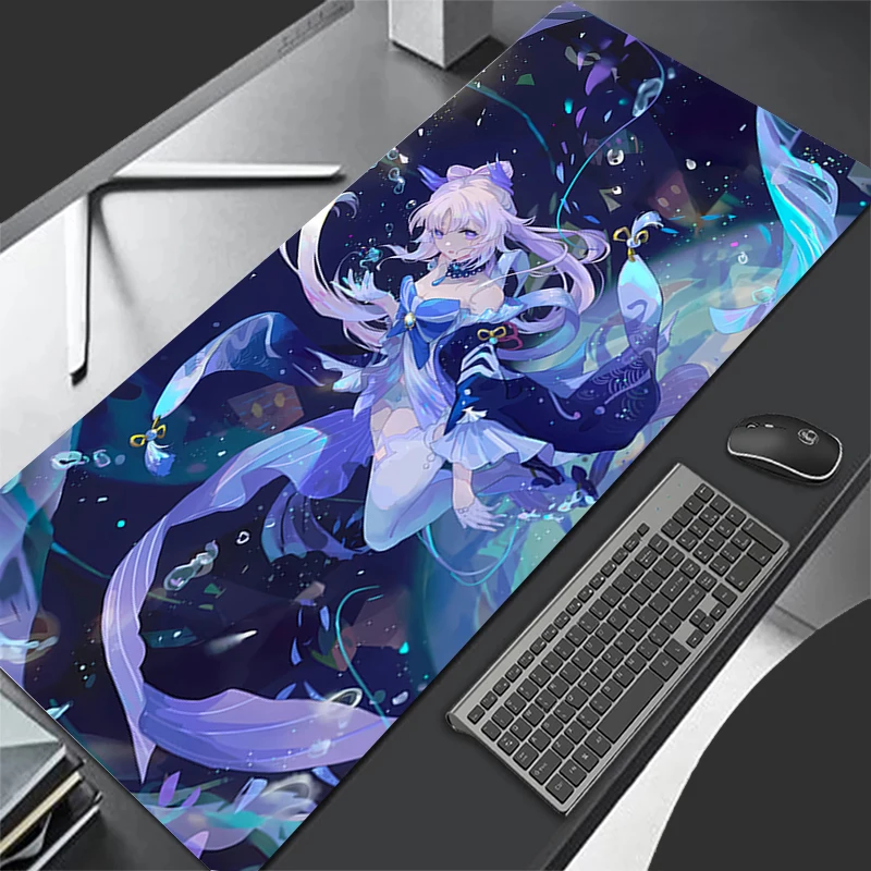 Mousepad Computer Gaming Accessories Keyboard Pad Office PC Rubber Mouse Pad Decoracion G-genshin Impact Kokomi Desk Mouse Mat