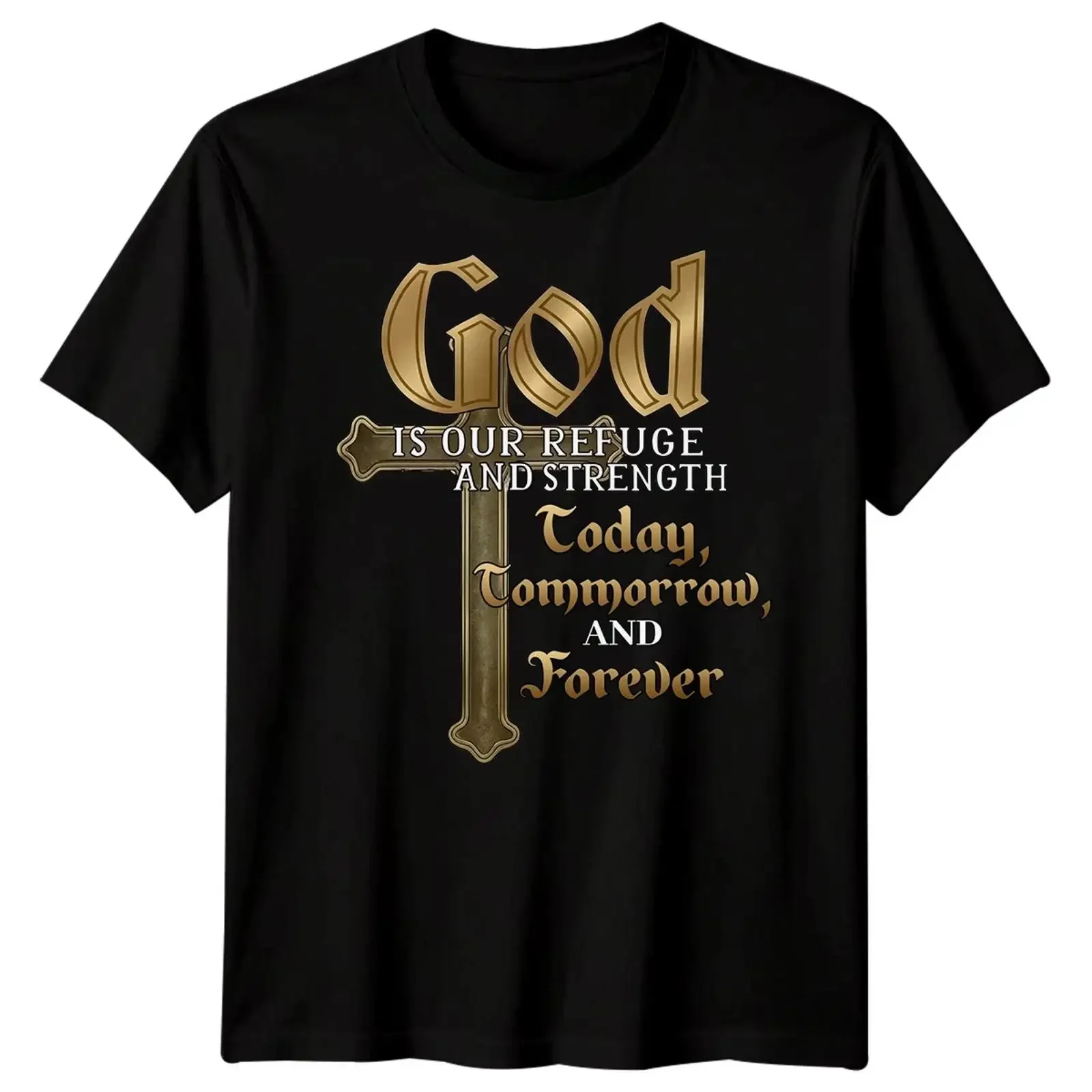 Gott für immer christliches Kreuz Christentum Jesus Herren T Shirt Glaube religiös vintage Washed fashion Slightly Stretched